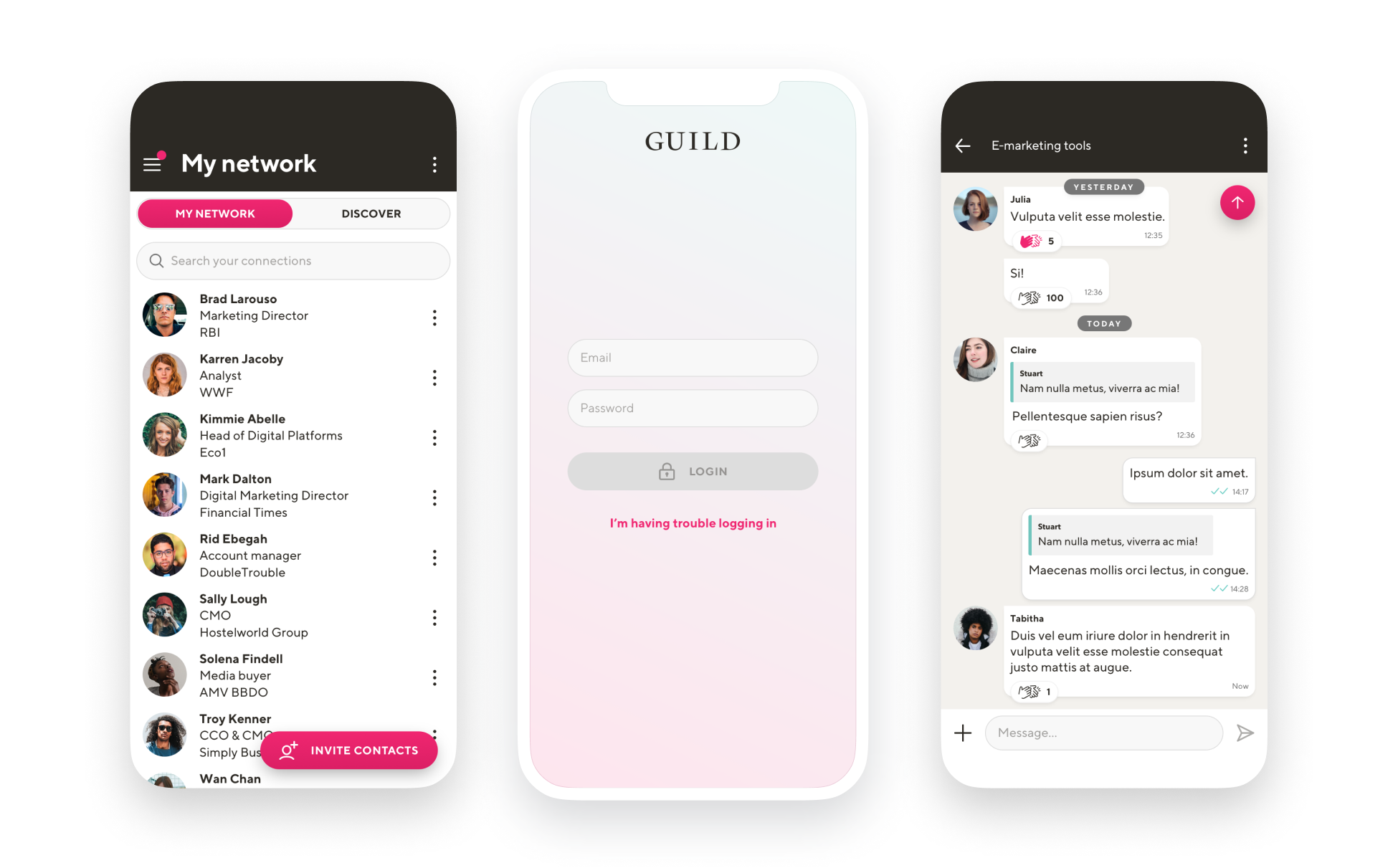 Guild messaging app