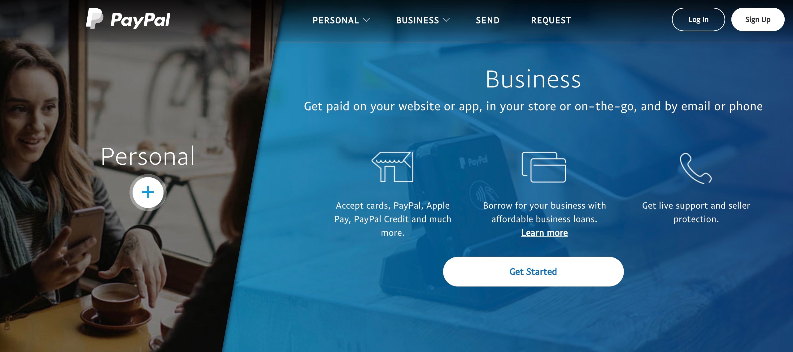 Screenshot from Paypal enterprise application 