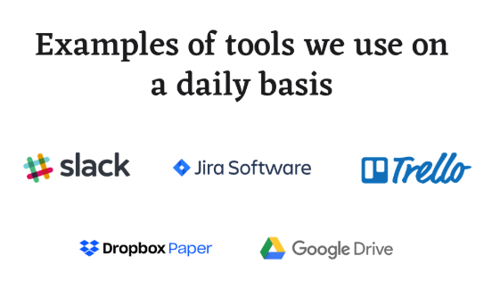 Tools for communication during software development process