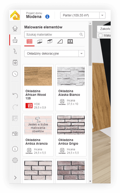 iDesigner app interface - Monterail Projects