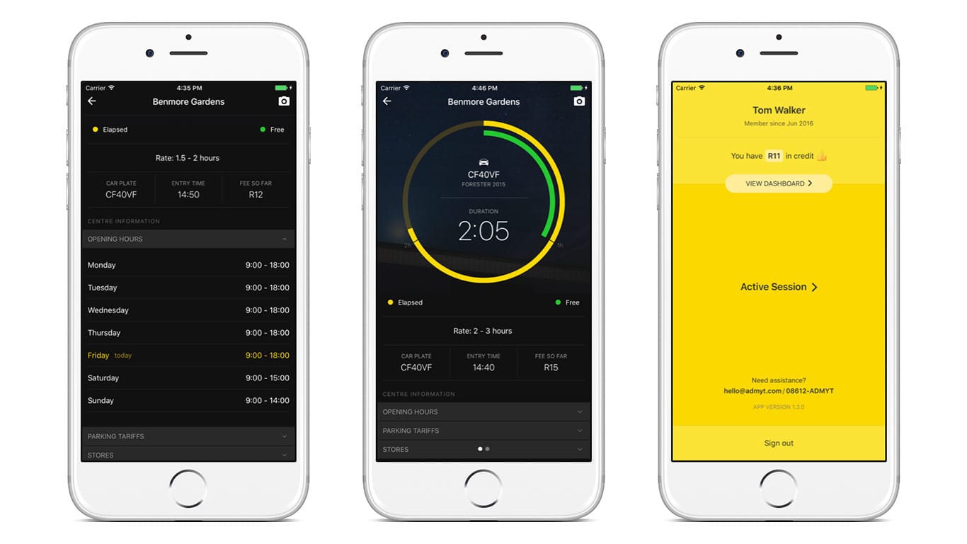 Admyt parking system Monterail app