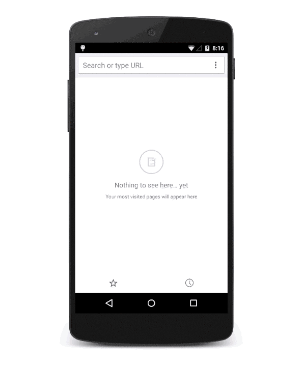 A screen from an app - adding PWA to the homescreen