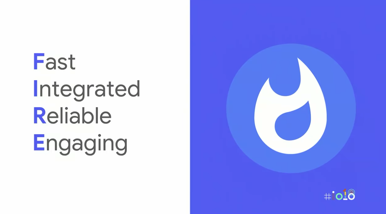 A slide from Google I / O 18' FIRE