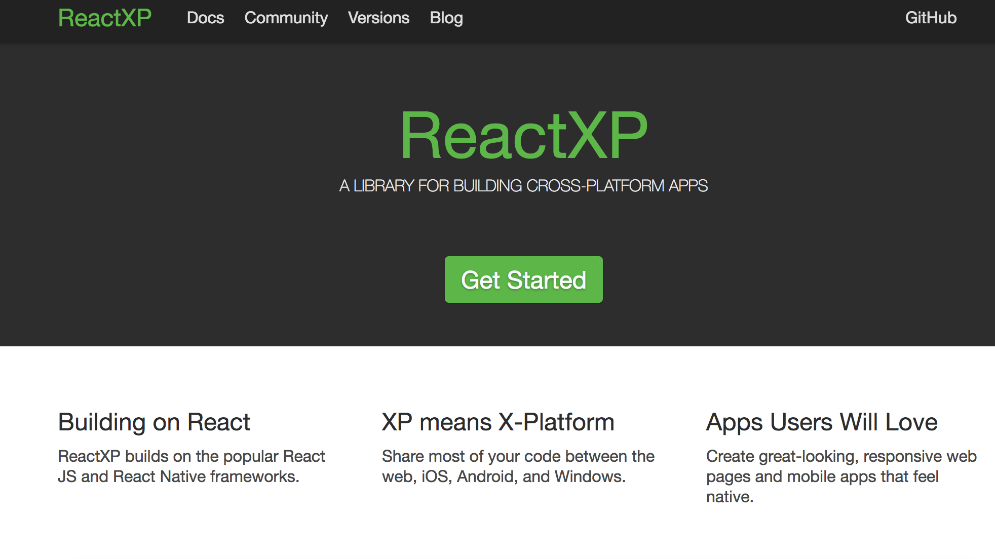ReactXP screenshot
