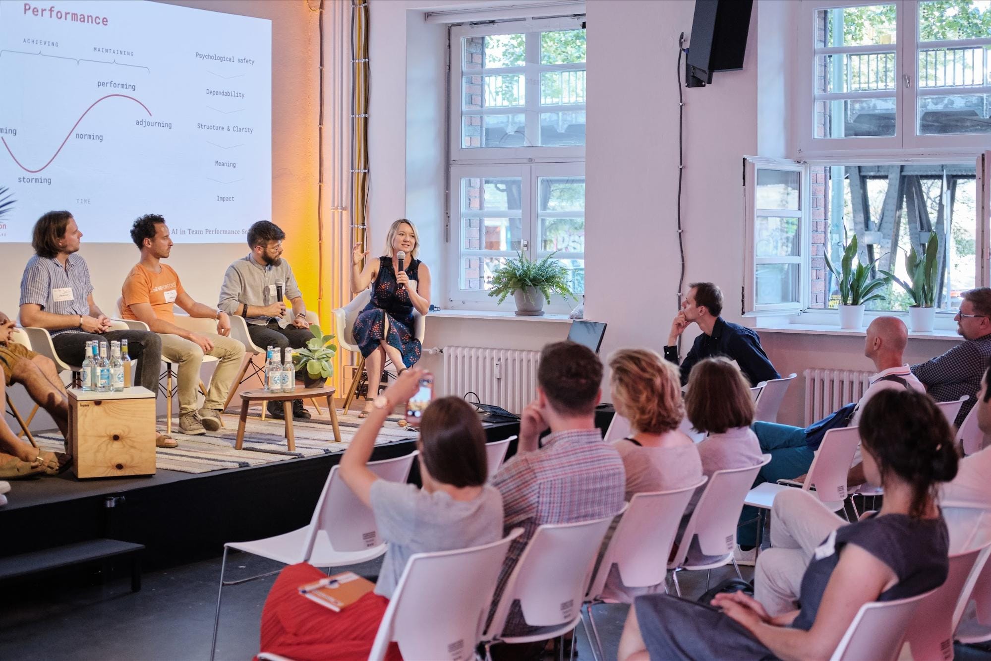 A discussion panel during HR tech event in Berlin 