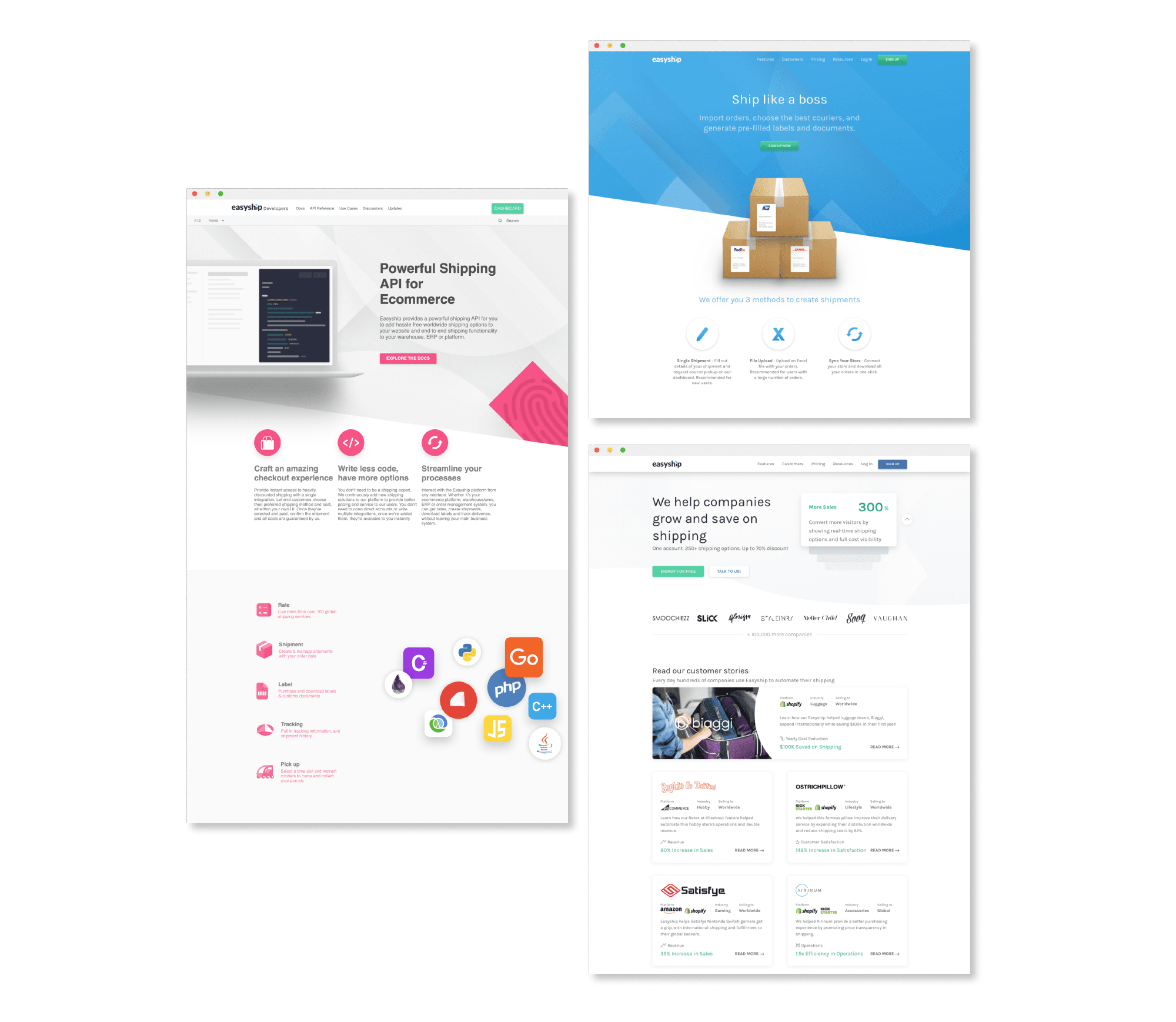 Easyship web view