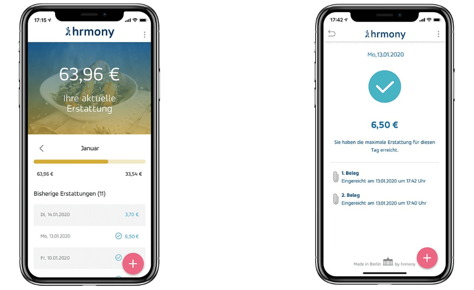 Harmony - mobile app dashboard