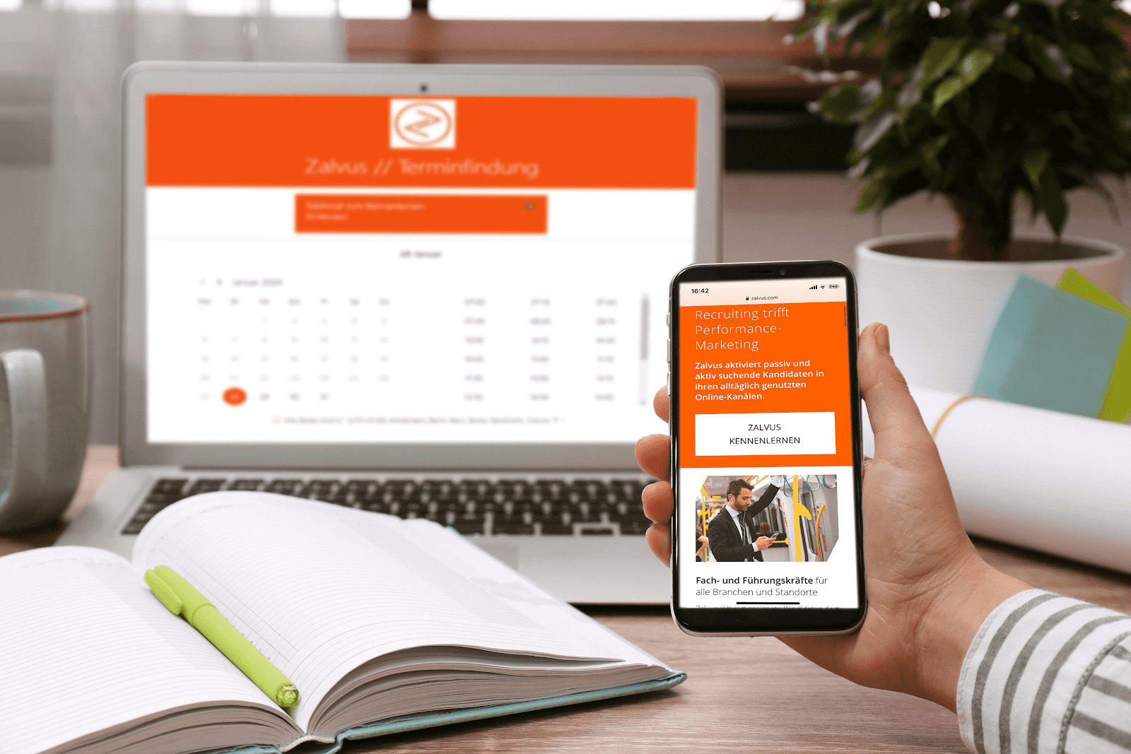 Zalvus - mobile and webb application screen