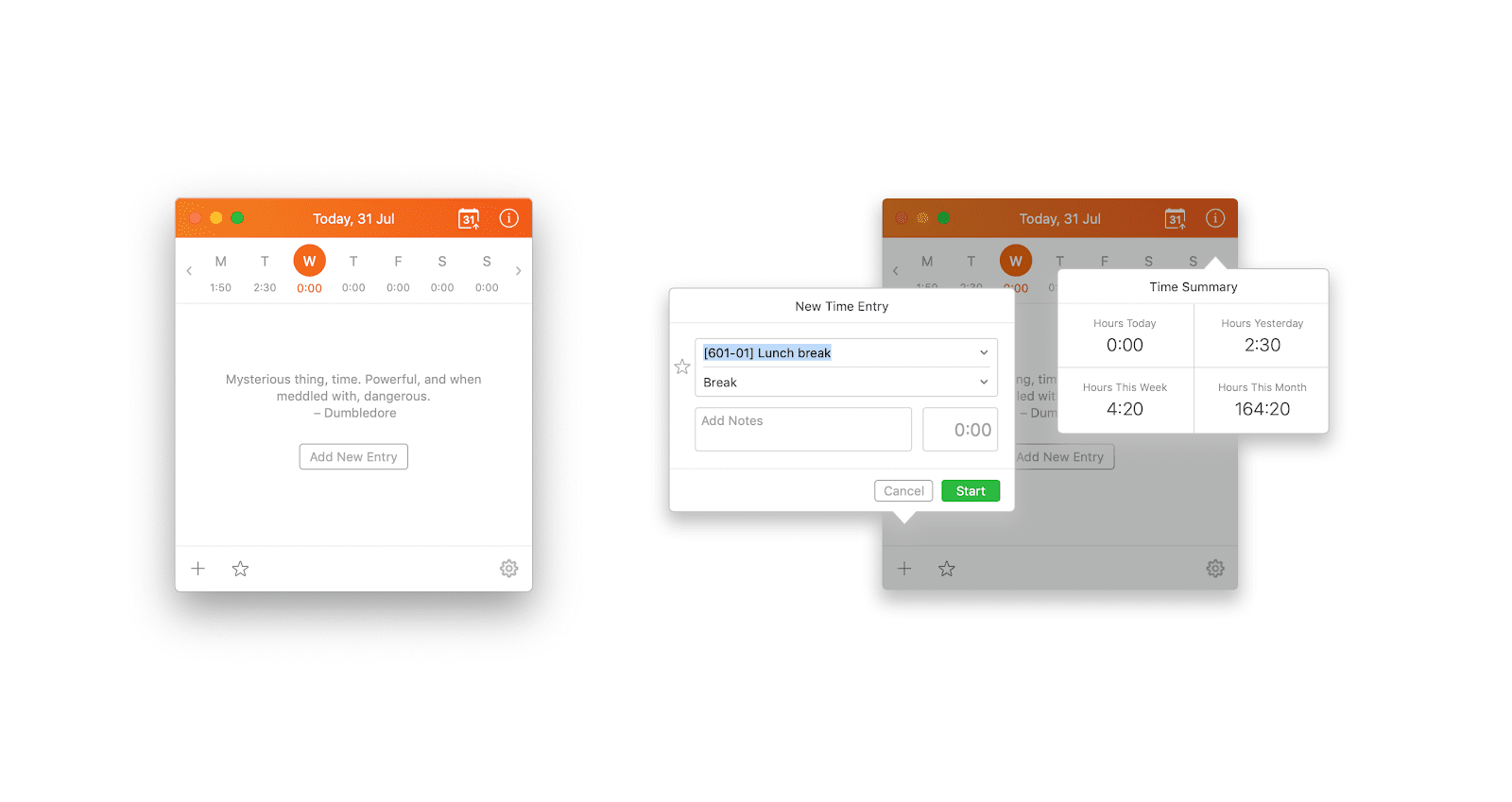 Harvest time-tracking web app