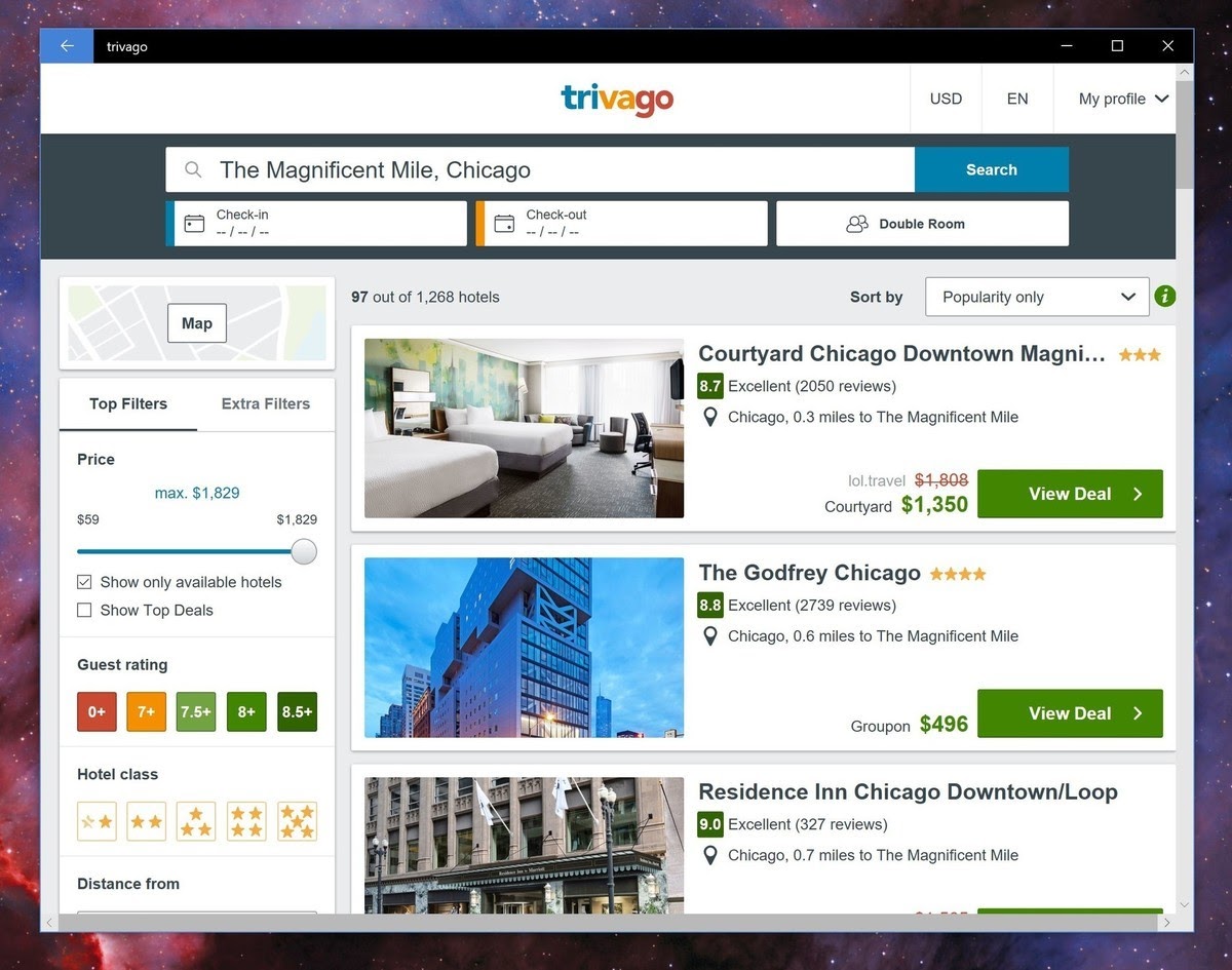 Trivago pwa 