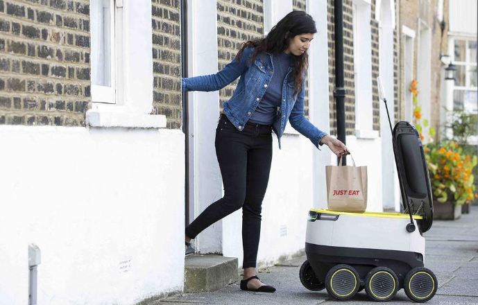 Robots delivering food might soon become common.