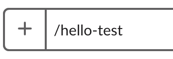 command hello - test