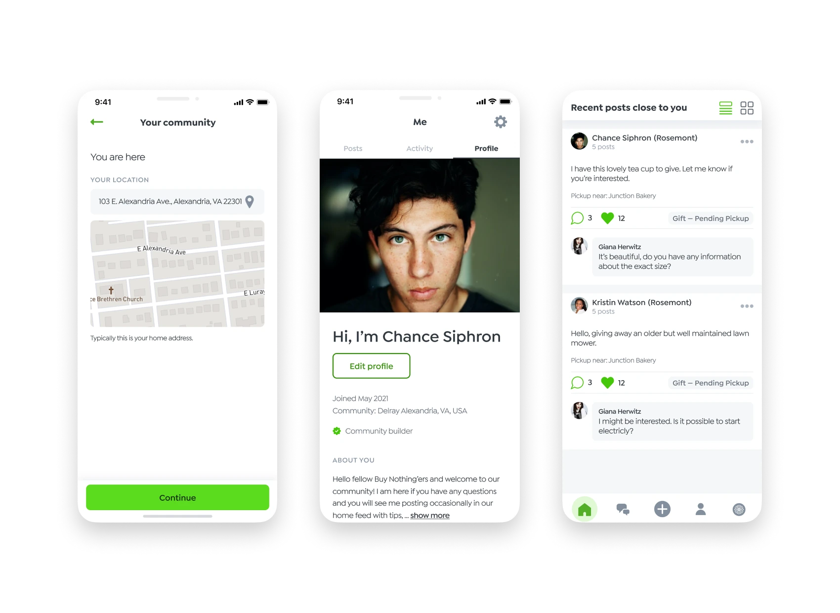 Sharething - app view