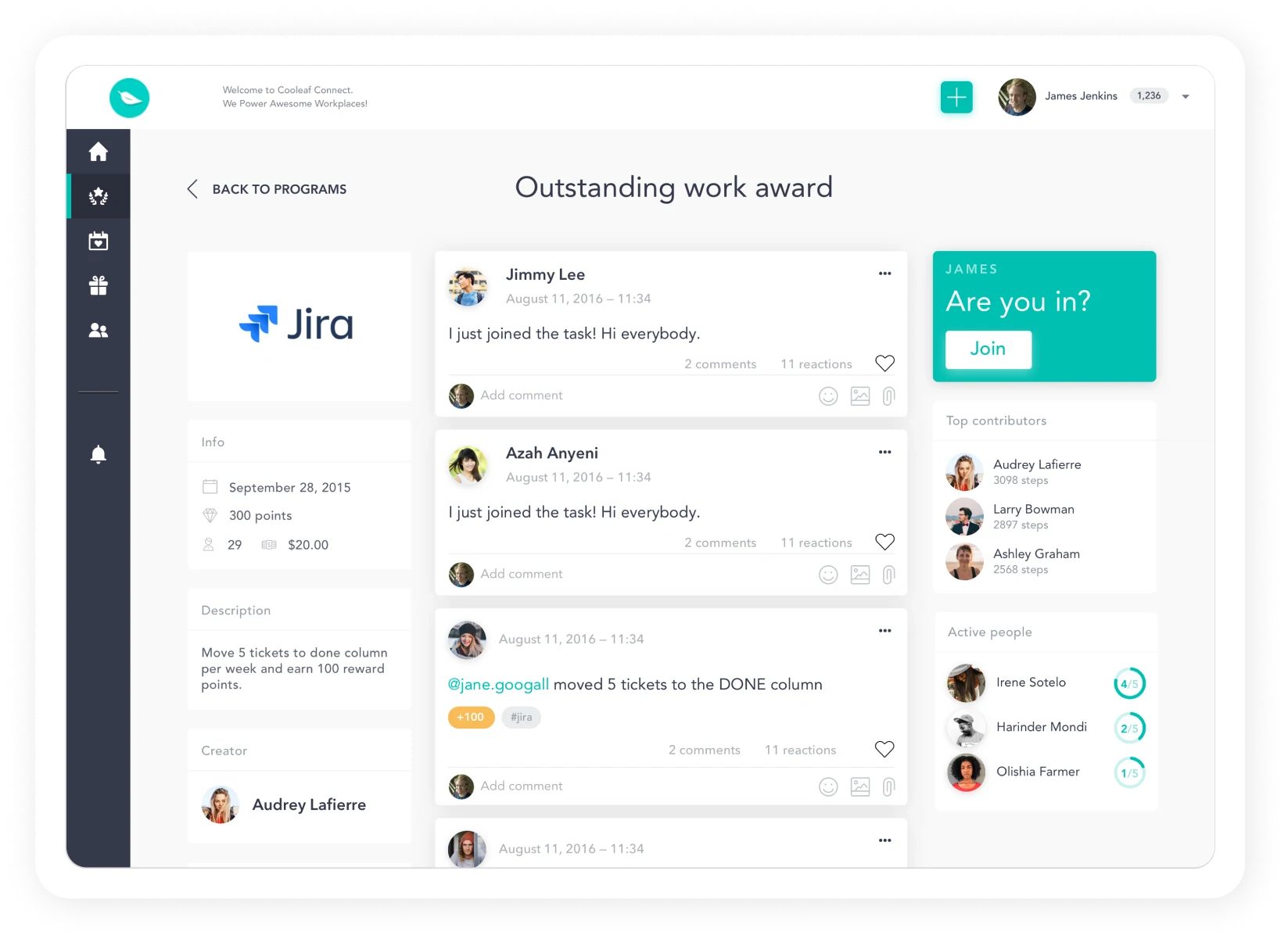 cooleaf app view