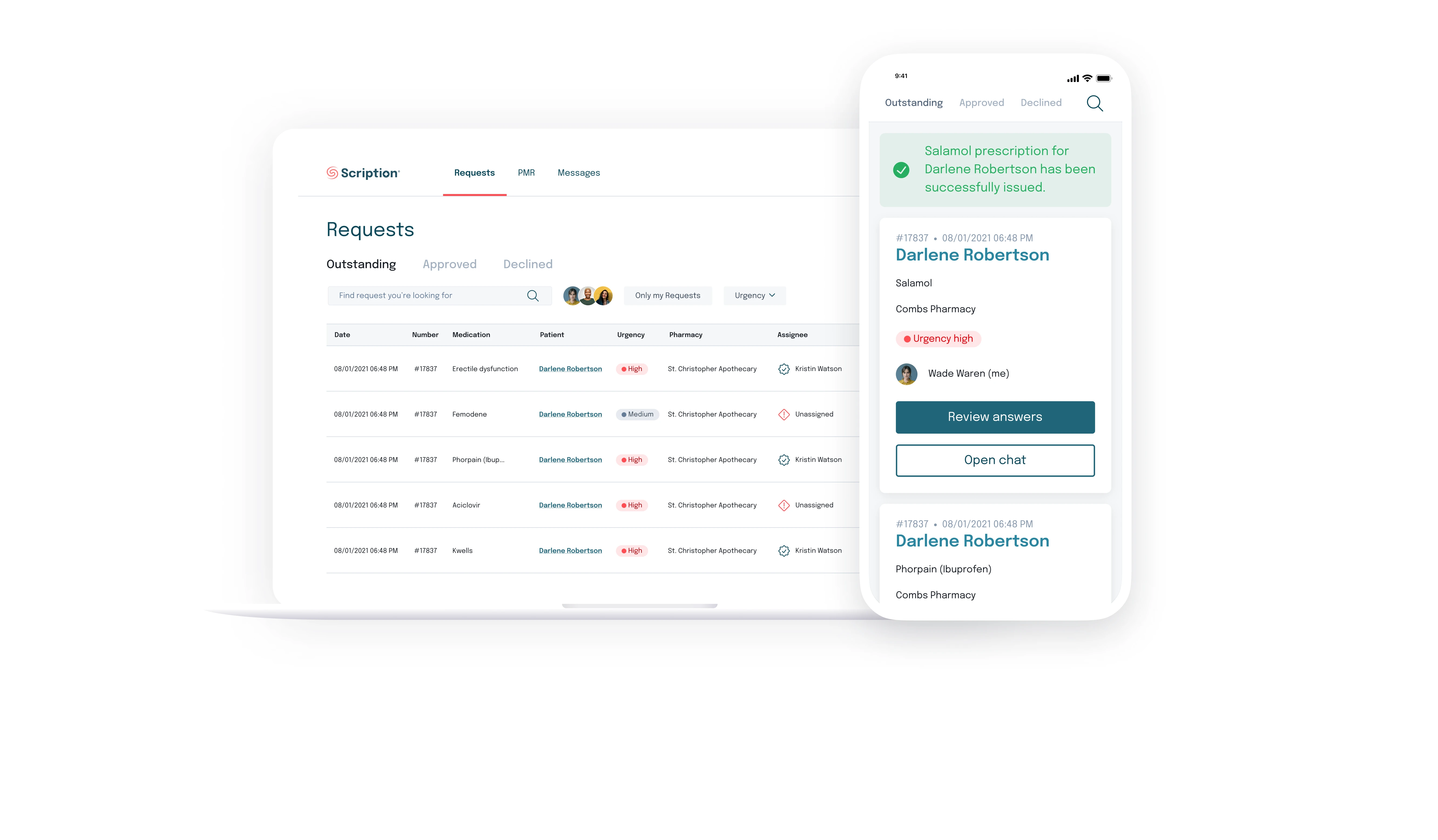 Scription Web and Mobile