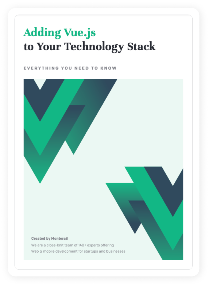 Image of an iPad with Vue Developer Guide cover