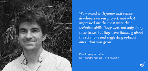 Quote from Paul Lugagne Delpon on collaboration with Monterail