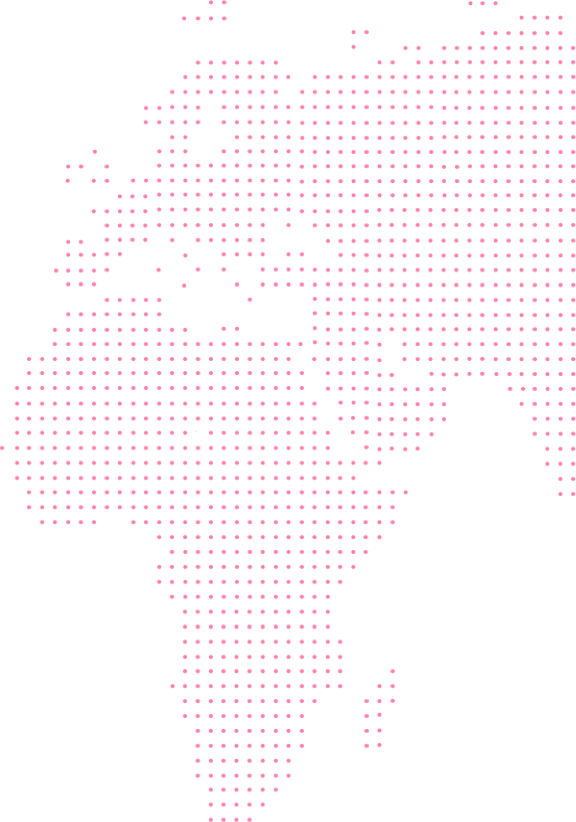 Africa and Europe - dotted silhouette